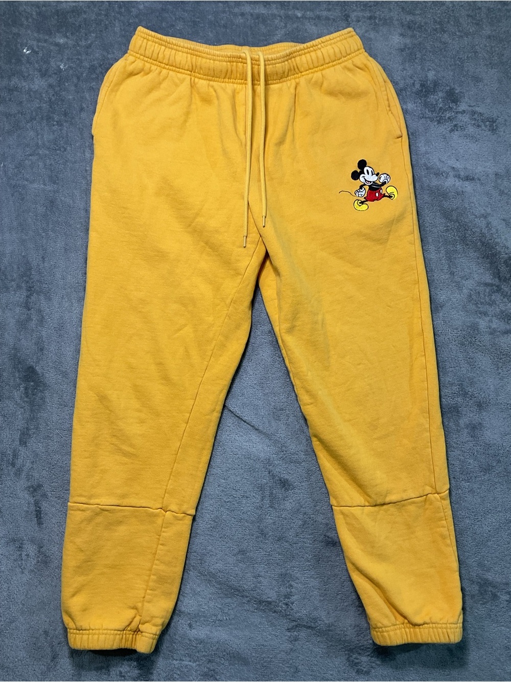 Yellow Mickey Mouse Sweatpants - Disney Medium